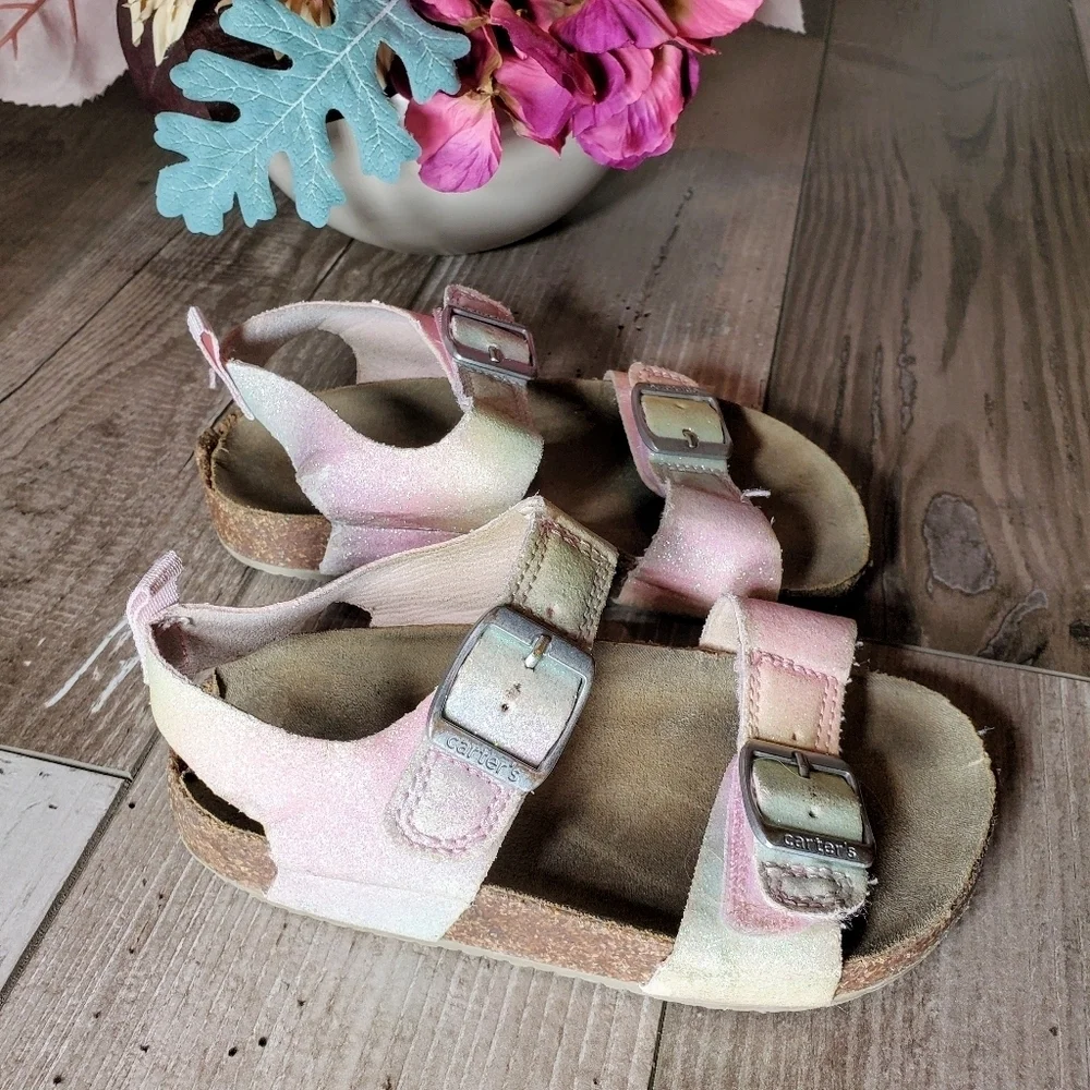 FREE WITH ANY PURCHASE Carter's Pink Duncan Toddler Girl Size 10M Buckle Sandals